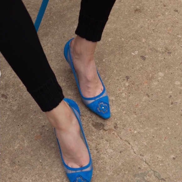 HOUSE OF ATANA FIORELLINI PUMP MESH 85  ROYAL BLUE - Picture 6 of 6